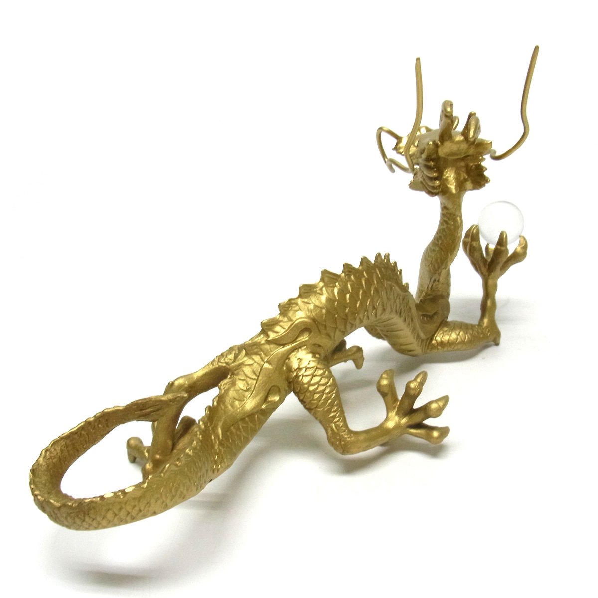 銅器 水晶玉持ち金龍 Amazon.co.jp: 銅器 水晶玉持ち金龍 風水 開運 置物 グッズ グッツ