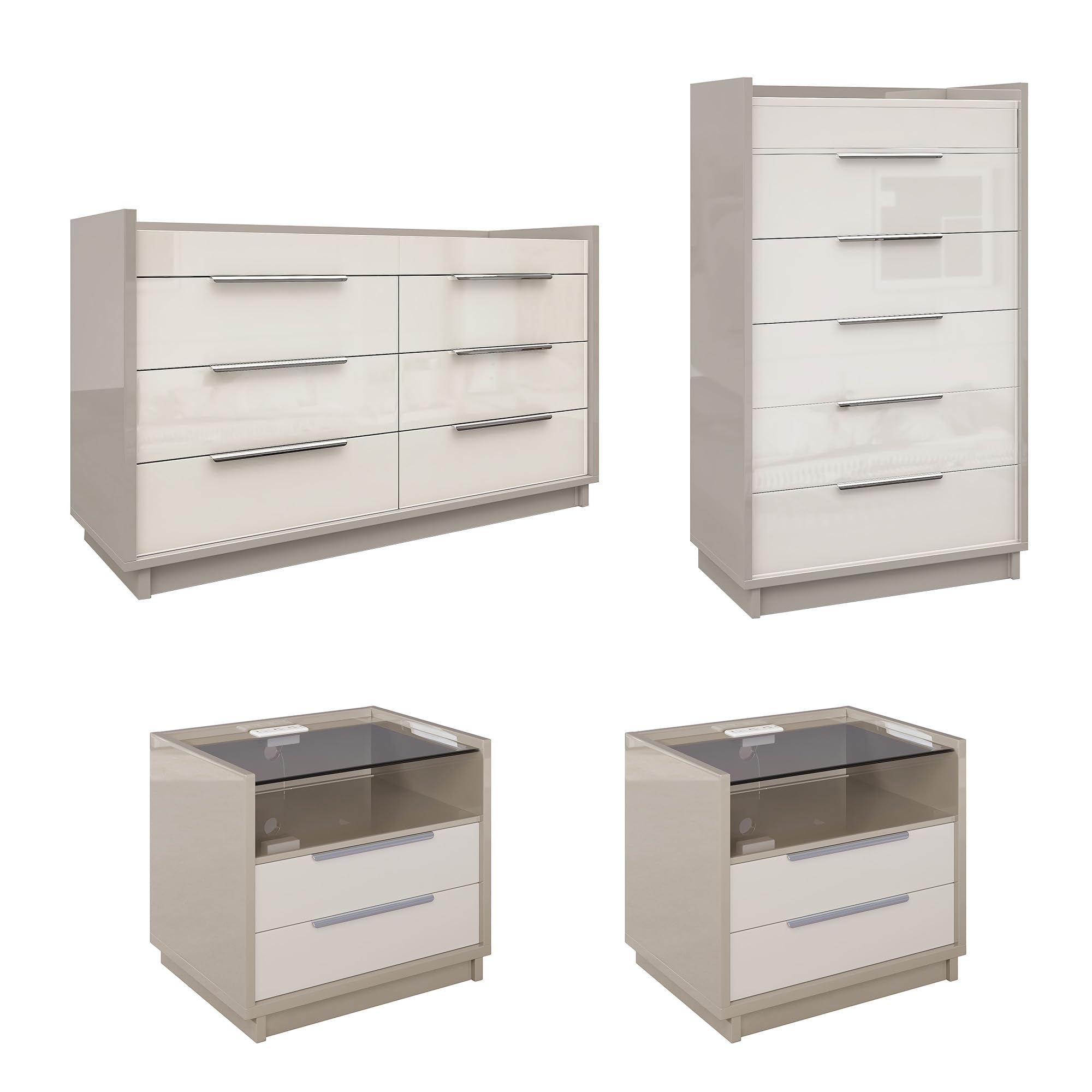 AMERLIFE 4 Piece Bedroom Furniture Set