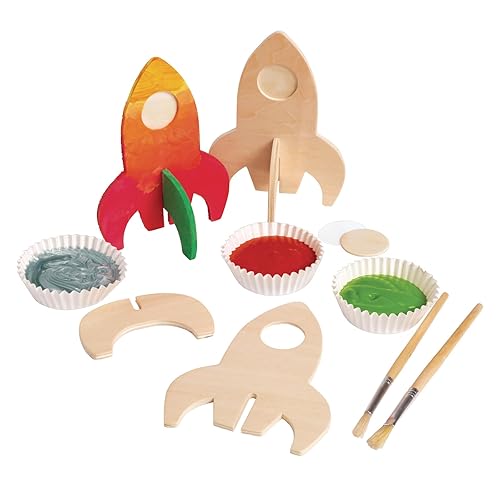 Miniatura 5 de Colorations Personaliza y decora individualmente marcos de fotos de naves estrellascohetes, gran proyecto de manualidades para niños, 12 marcos de