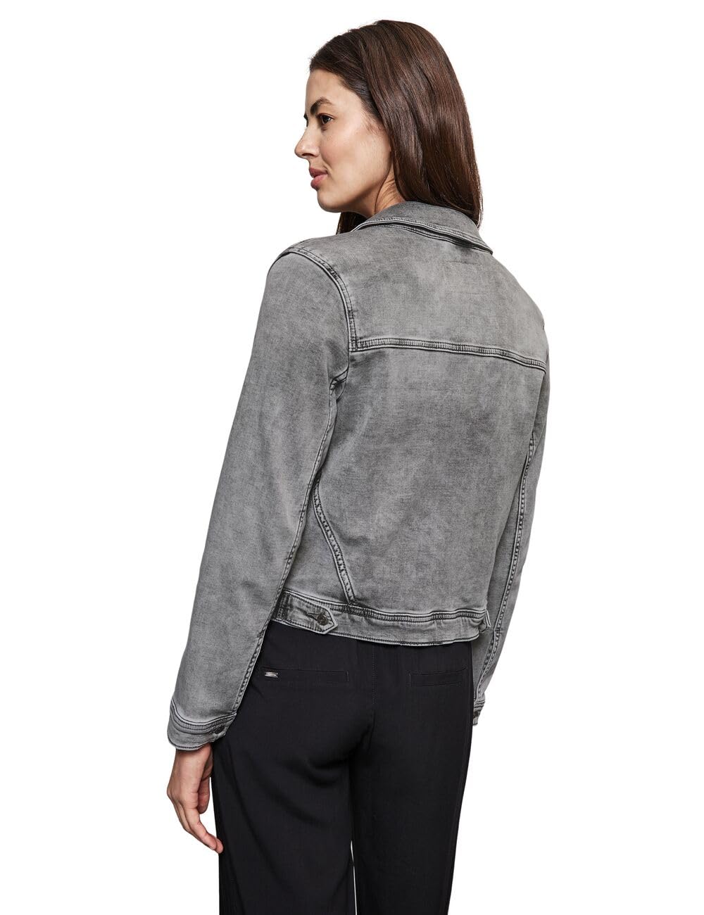 STREET ONE A212250 Veste au Look Jean, Gris Délavé au Hasard