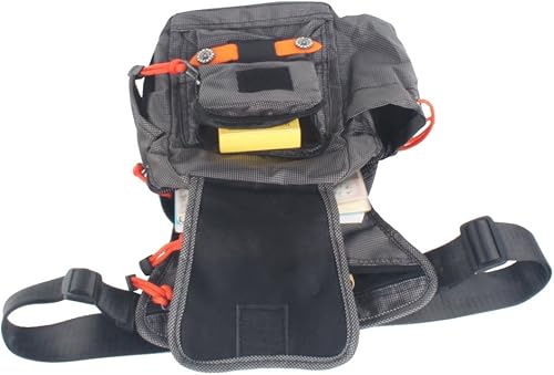 Miniatura 7 de Innturt Bolsa de nailon para la pierna, bolsa para muslo, bolsa de pierna Riñonera táctica Bolsa de mensajero de hombro, Gris