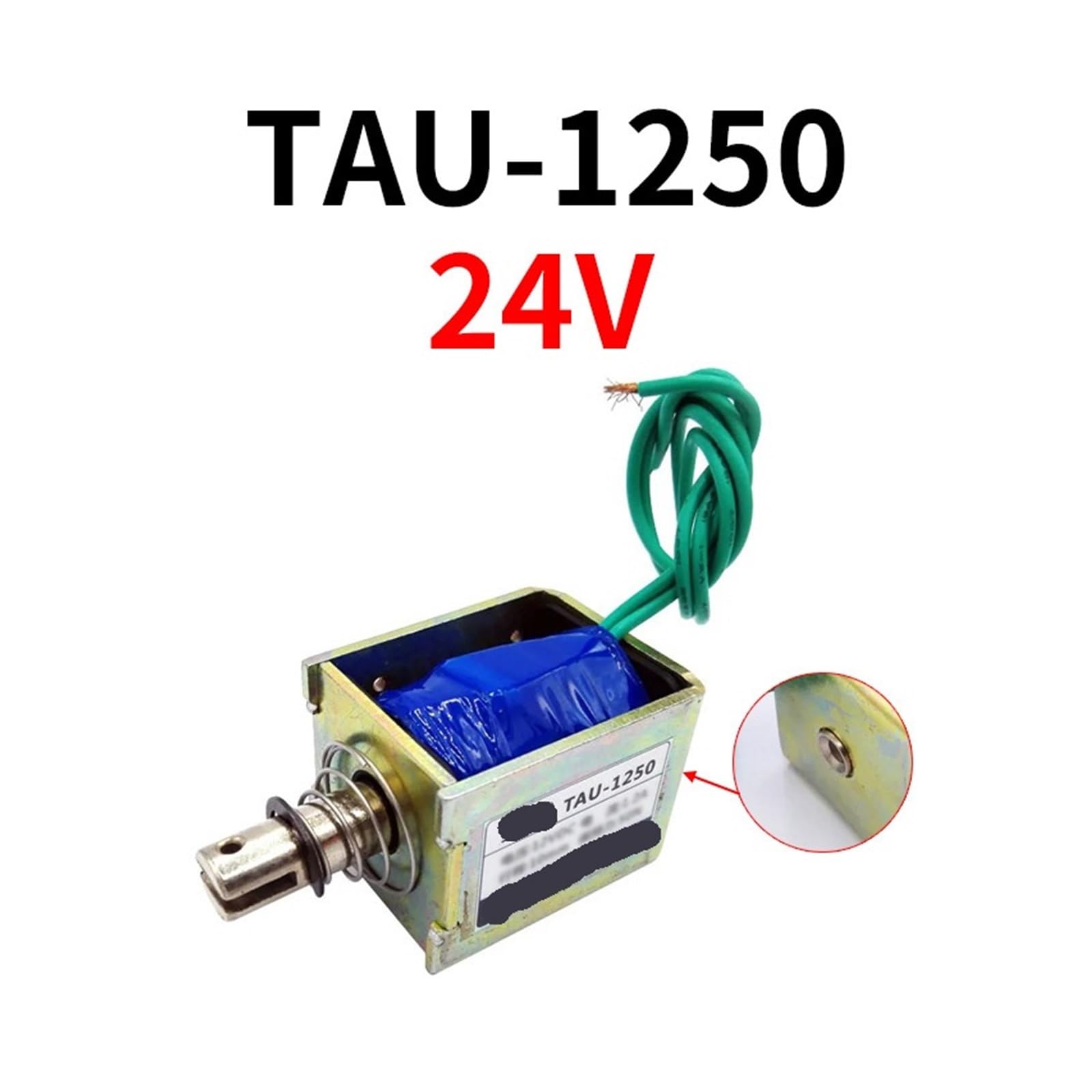 Elettromagnete DC12V/24V 50N Push&Pull Tipo solenoide Magnete Elettrico TAU-1250T 1250 0-12mm Telaio Aperto lineare Solenoide Elettromagnete(24V 1250)