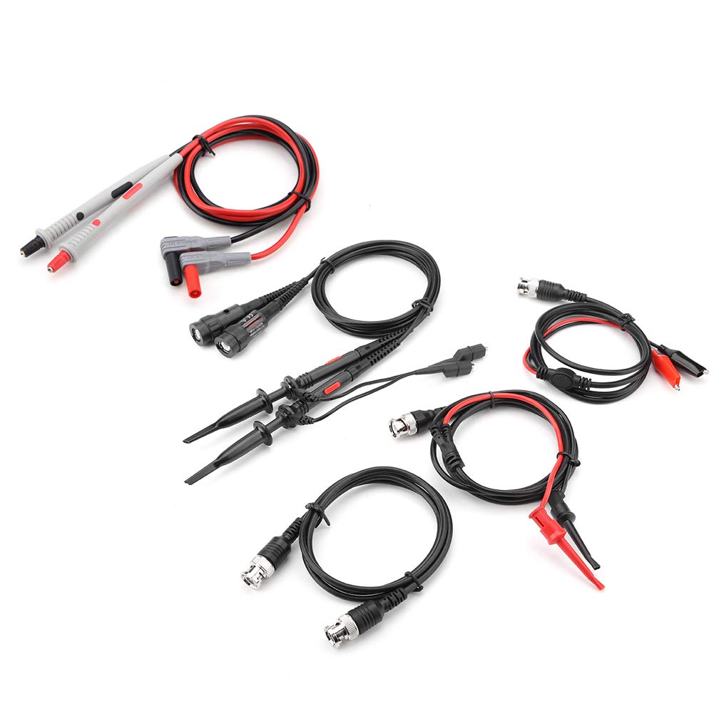 Conjunto de cables de prueba, multímetro de osciloscopio P1260D Cables de prueba con pinzas de cocodrilo Juego de puntas de sonda reemplazables