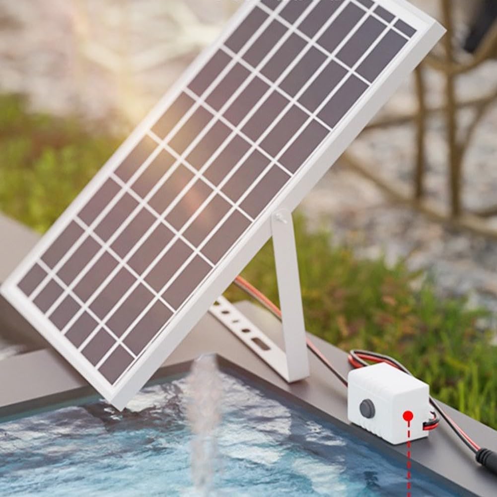 Solar Powered Fountain Pump, 12V 6W/10W Solar Water Pump With Adjustable Solar Panel,DIY Solar Pond Pump For Garden, Bird Bath, Aquarium(10W-with switch)
