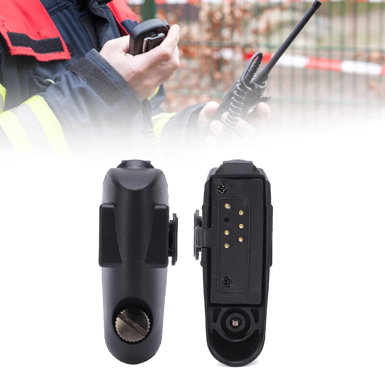 Gavigain 2PCS Walkie Talkie Earpiece Adapter, Earpiece Adapter for Walkie Talkie with 2 Pin for Motorola Earpieces for GP8 HT 750/1250/1550 MTX850LS/950