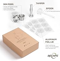 Vista 7 de RECAPS cápsulas de Nespresso reutilizables, vainas rellenables de acero inoxidable para máquinas Nespresso (compatibles con la línea original)