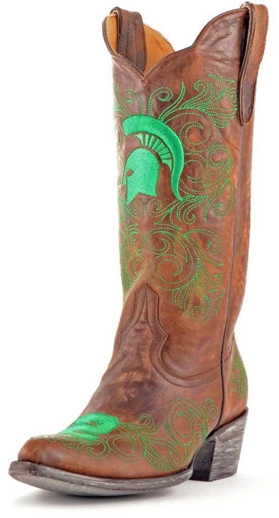 Gameday Boots Women's Mst-l069 Ladies 13 Inch Michigan State 5 B (M) US-Brass