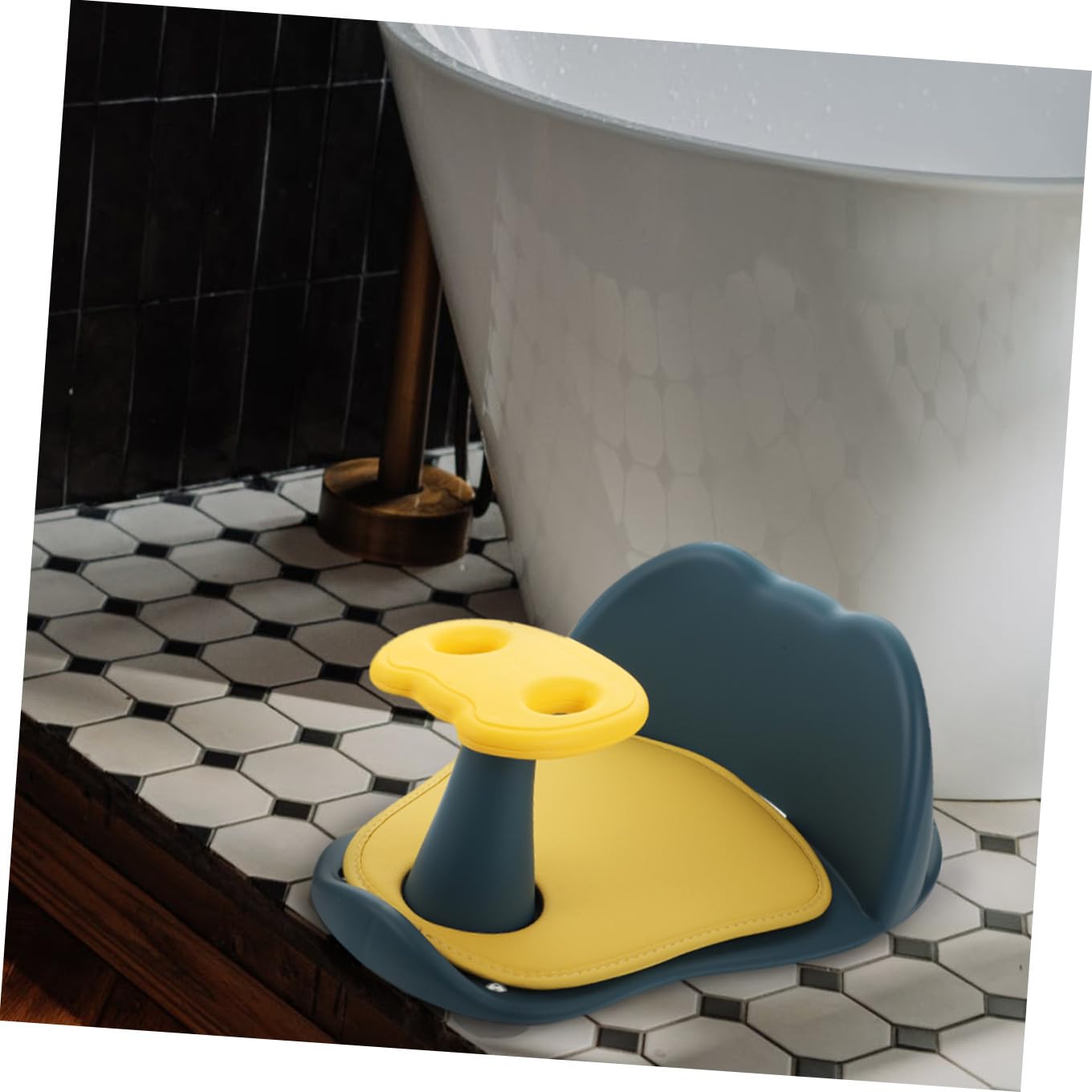 VANZACK 1stück Junge Mädchen Badewannensitz Mit Rückenlehne Rutschfest Und Bequem Für Sichere Babybäder Der Badewanne Für Neugeborene Und Kleinkinder Mit Anti-rutsch-matte
