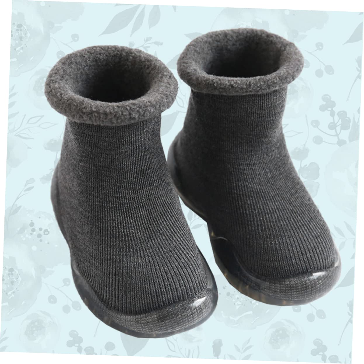 ABOOFAN 3stücke Babysocken Mit Antirutsch-Sohle Warmhaltende Lauflernsocken Für Kleinkinder rutschfeste Atmungsaktive Socken Für Winter Innensohlenlänge
