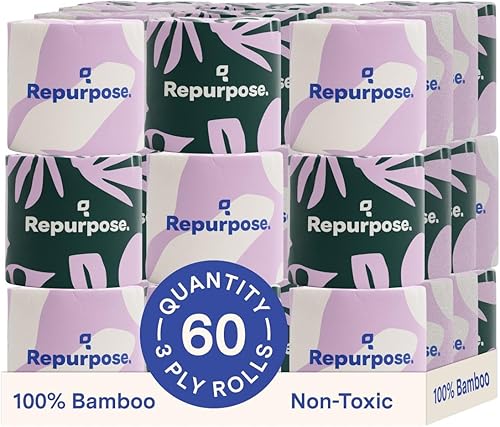 Miniatura 8 de Papel higiénico Repurpose 100% bambú, 3 capas, sin árboles, sin plástico, certificado FSC, seguro para fosas sépticas, disolución rápida, apto para