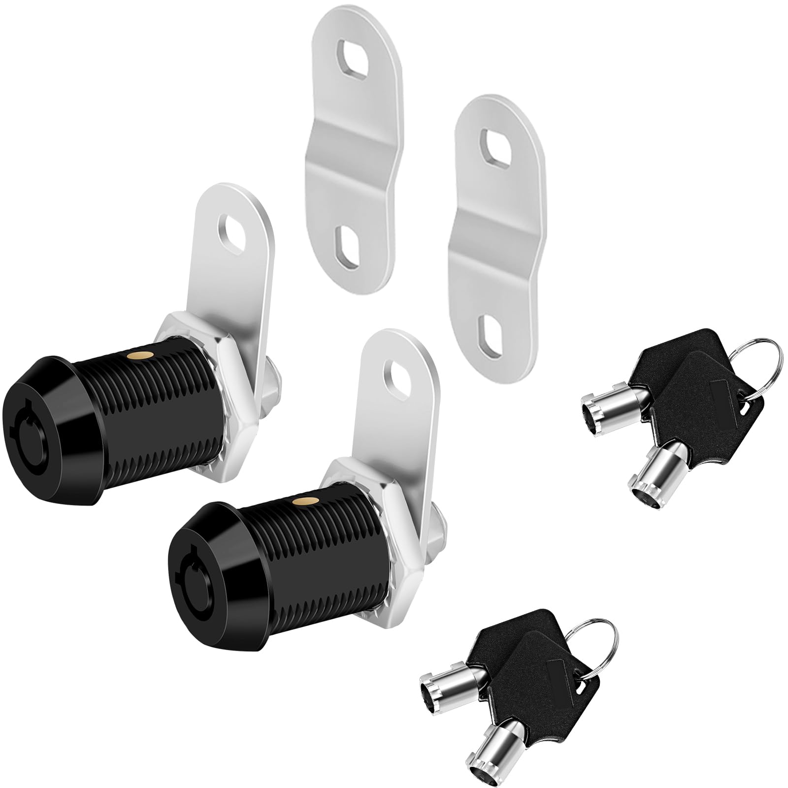 Sissinda Black RV Storage Locks, Keyed Alike - 7/8' Fits 9/16' Max Door Thickness - 2Pack