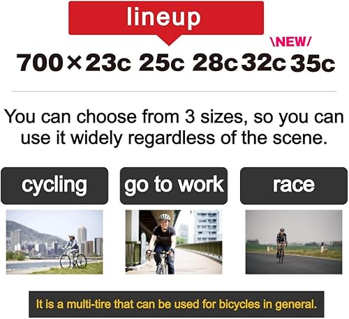 Miniatura 4 de GORIX Neumático de bicicleta de carretera 700 × 23C 25c 28C 32c 35c bicicleta de ciclismo (Gtoair)