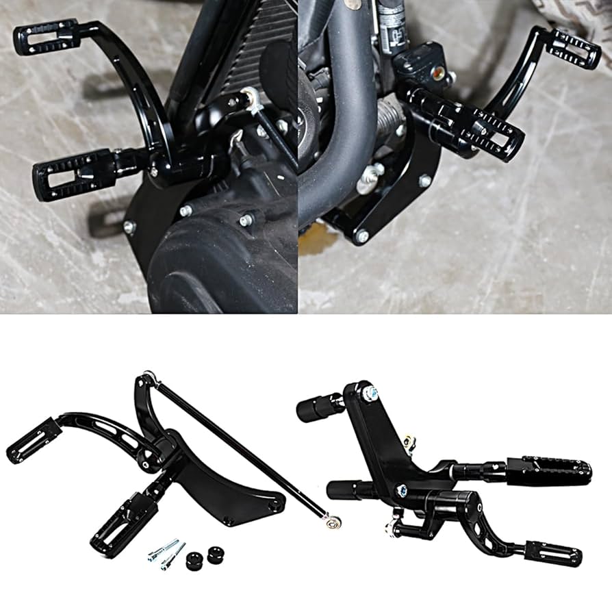 Amazon.com: Motorcycle All Black Forward Control Kits For