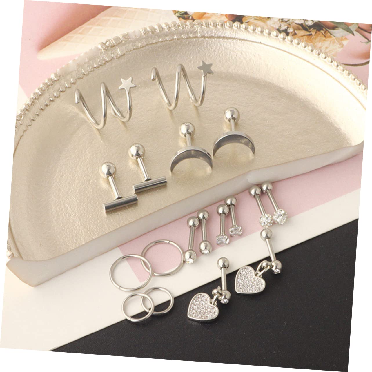 VALICLUD 5juegos Pendientes De Acero Inoxidable Para Hombres De Para Orejas Joyería Minimalista y Elegante Para Ocasión