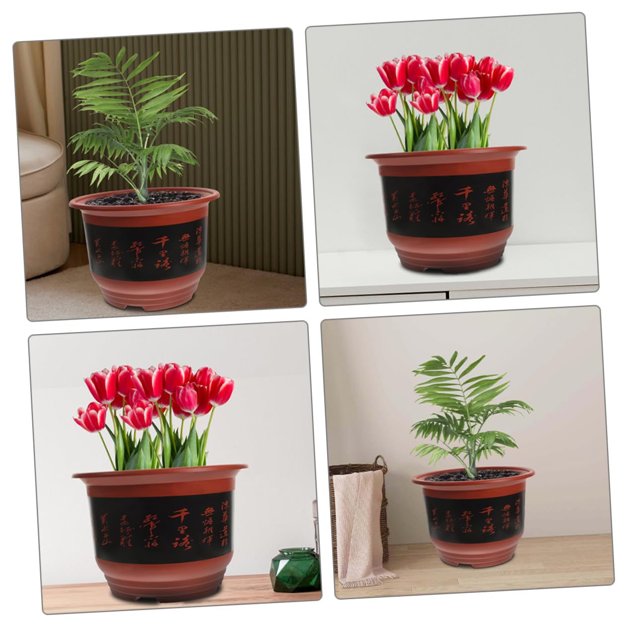 2pièces Pot De Fleurs pour Orchidées Plastique avec Très Drainage Jardinière pour Plantes Intérieur pour Orchidées Et Fleurs De Maison