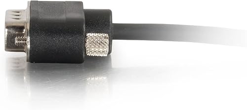 Miniatura 3 de C2G 52187 Serial RS232 DB9 - Cable de módem nulo con conectores de perfil bajo MF, clasificación CMG en la pared, color negro (15 pies, 15.0 ft)