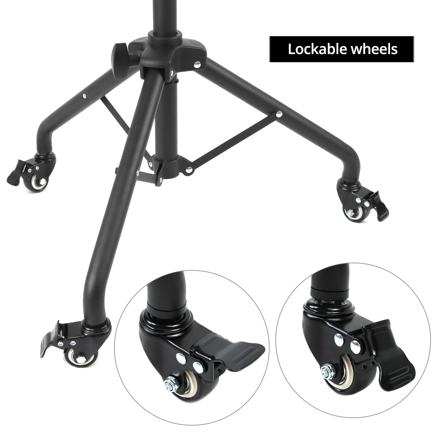 QWORK® Supporto Proiettore, Treppiede Proiettore Regolabile in Altezza 66-160 cm, Supporto Proiettore da Terra con Supporto per Cellulare e Ruote