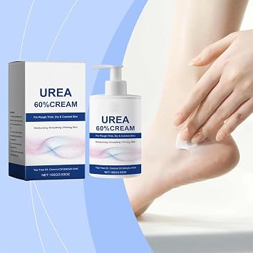 60% Urea Foot Cream for Cracked Heels, Dry Skin, 60 Percent Urea Hand Feet Cream for Intense Hydration & Softening - Feet, Knees, Hands Care.