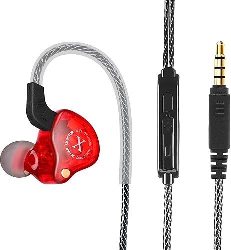 UrbanX iX2 Pro Dynamic Hybrid Dual Driver in Ear Músicos Auriculares con micrófono sin enredos, auriculares intrauditivos para Motorola Moto E40