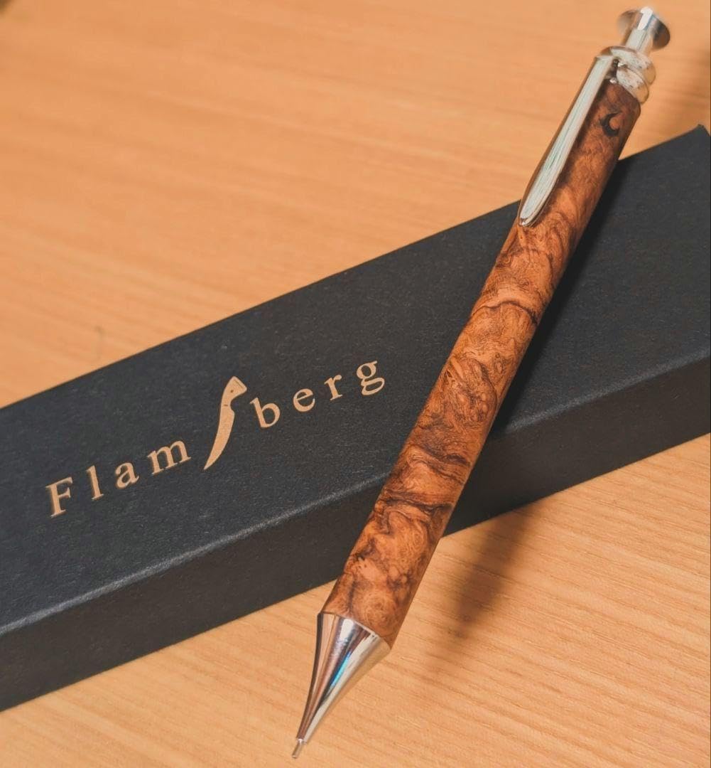 Flamberg ローズウッド瘤シャープペン Flamberg 木軸シャープペン