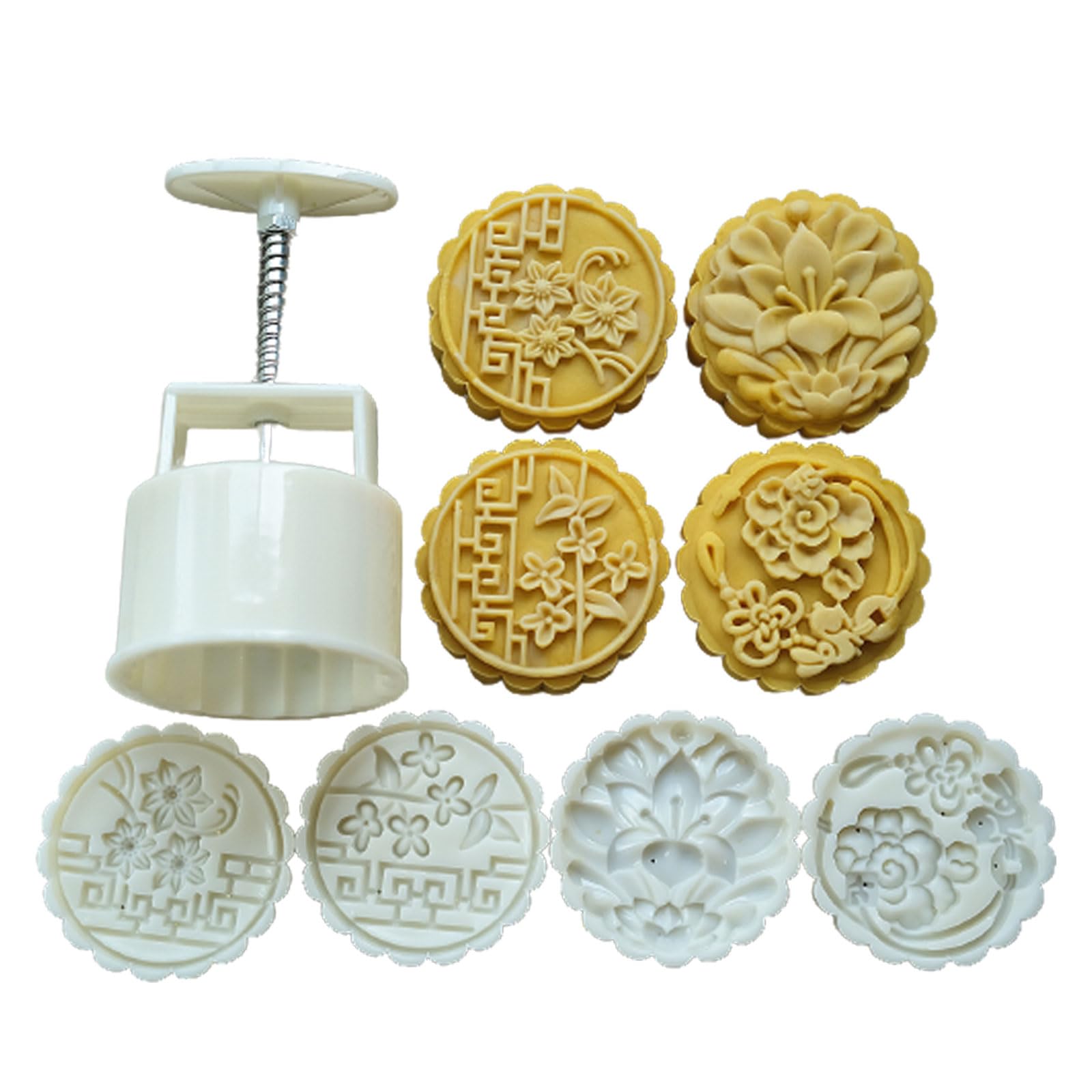 Kalttoy Pattern Press Mold Cookie Stamps Chinese MidAutumn Cake Makers Decoration Tool for Cookie Stamps and Press for Baking Wedding
