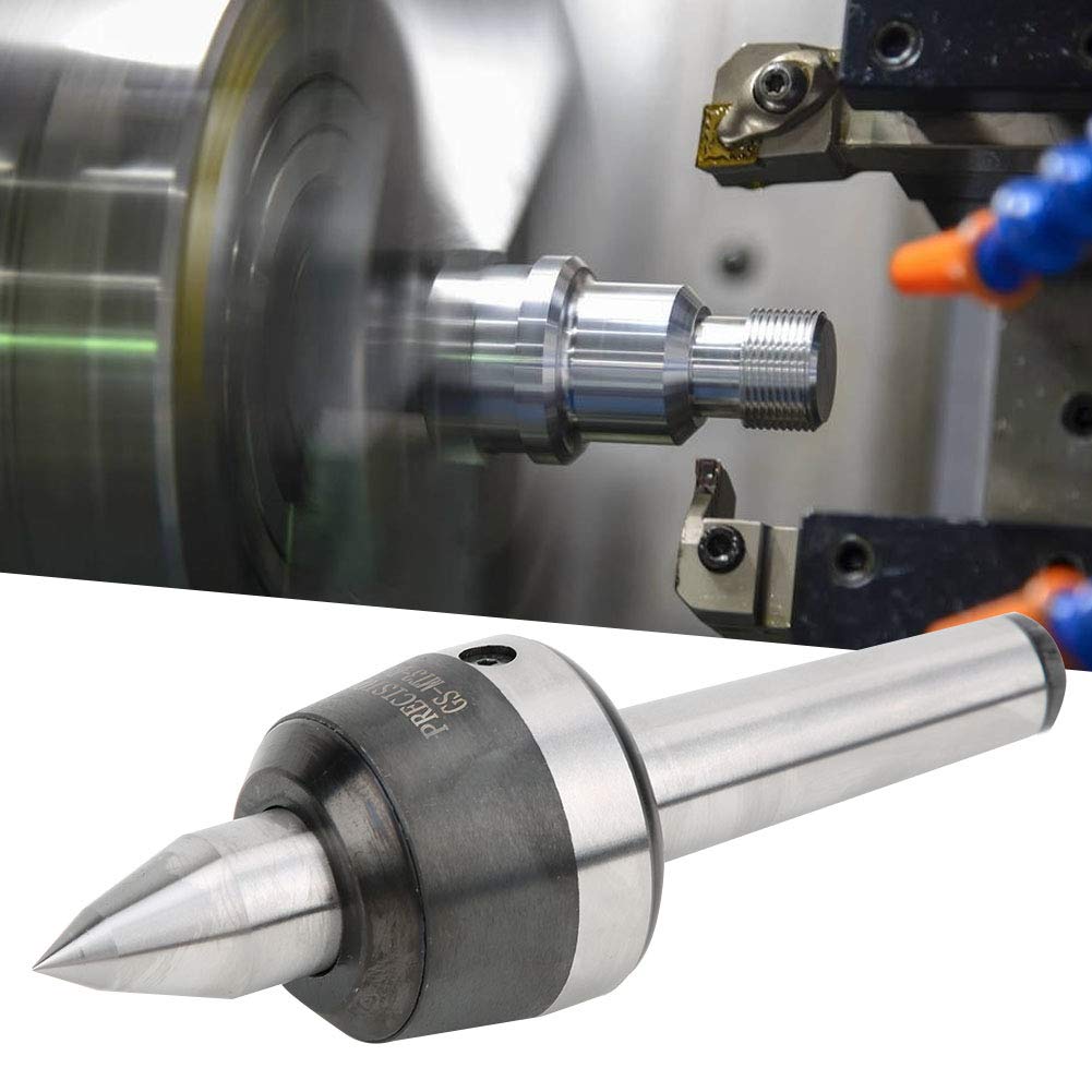 MT3 Live Center Taper, Torno CNC para trabajo pesado Reemplazo de herramienta de torneado de contrapunto de rodamiento giratorio de alta velocidad, precisión 0.005 con herramienta CNC de tornos de com