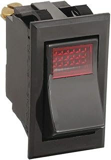 Lighted Rocker Switch, Spst, 3 Connections