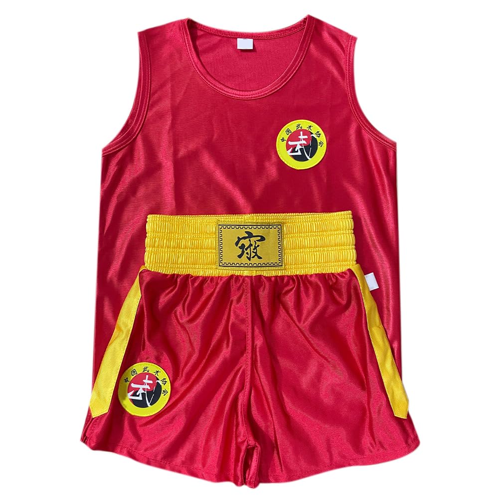 Unisex Bambini Set di Uniformi da Boxe Adulto Muay Thai Sanda Abbigliamento da Competizione Prestazioni Tuta Pantaloncini Gilet ad Asciugatura Rapida Top