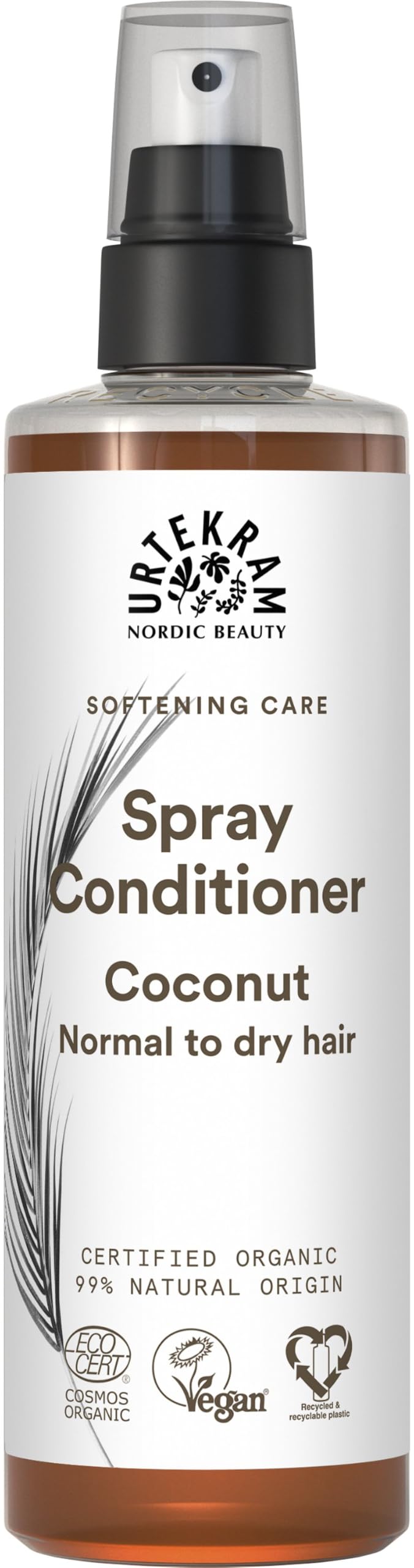 Urtekram Coconut Leave-In Spray Acondicionador Bio, 250 ml (6 x 250 ml)