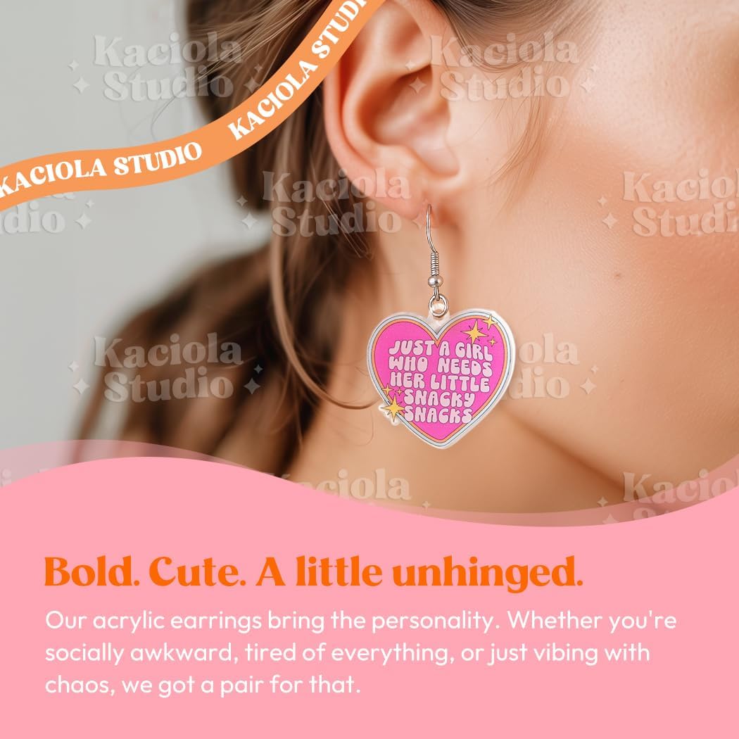 Kaciola 9PCS Earrings for Women, Cute Weird Funky Quirky Novelty Crazy Unique Earrings Gifts for Women Holiday Birthday Jewelry Gift - Image 2