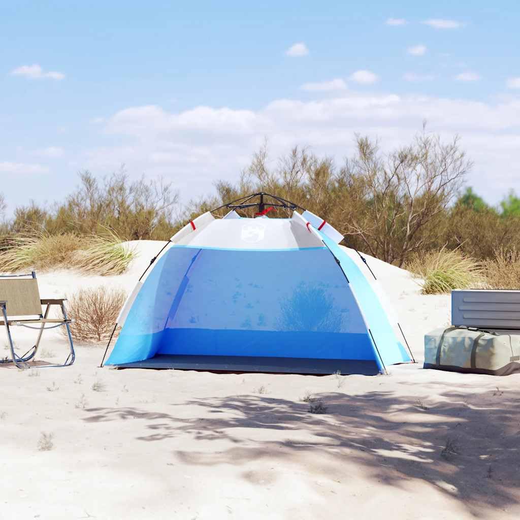Namiot plażowy dla 2 osób, lazurowy, Quick Release, wodoszczelny, ochrona przed promieniowaniem UV, lekki, przenośny, na plażę, do ogrodu, na kemping, poliester 190T