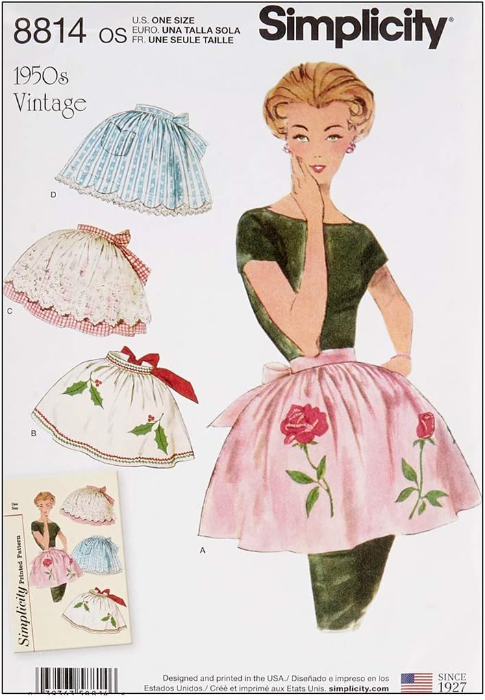 Simplicity 8814 Misses' Vintage Aprons OS (One Size) Multi