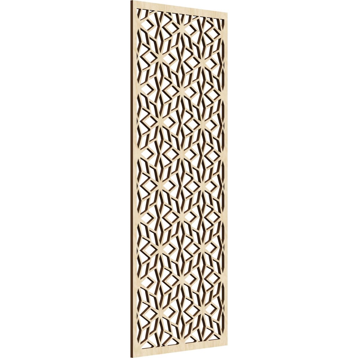 19 3/8"W x 49 3/8"H x 3/8"T Lake Decorative Fretwork Wood Wall Panels, Birch