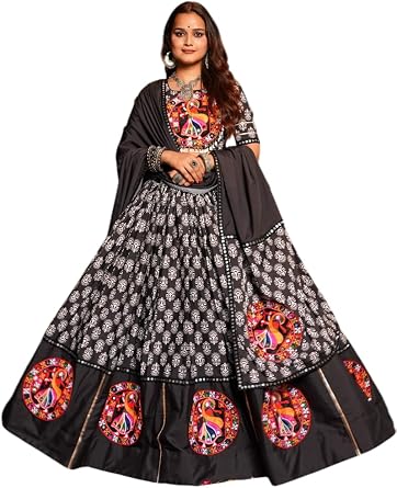 Womens Ethinc Indian Pakistani Lengha Navratri Garba Indian Style Chaniya Choli With Dupatta-N34