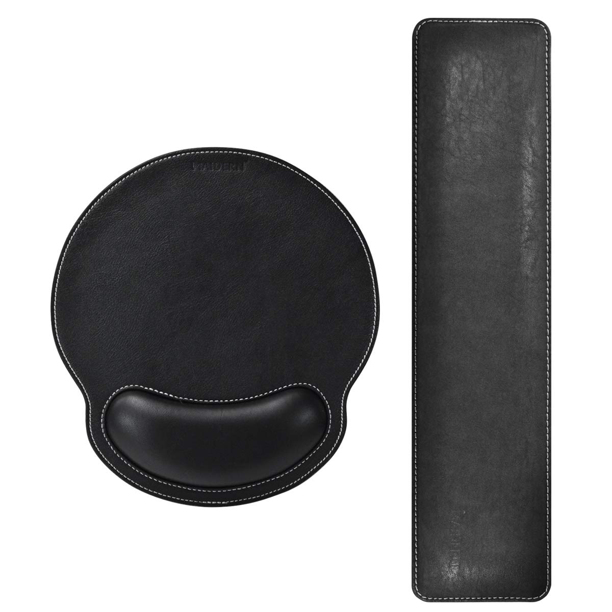 MAIDERN Keyboard Wrist Rest and Mouse Wrist Rest Pad PU Leather, Memory Foam Set for Computer/Laptop/Mac, Durable & Comfortable & Lightweight for Easy