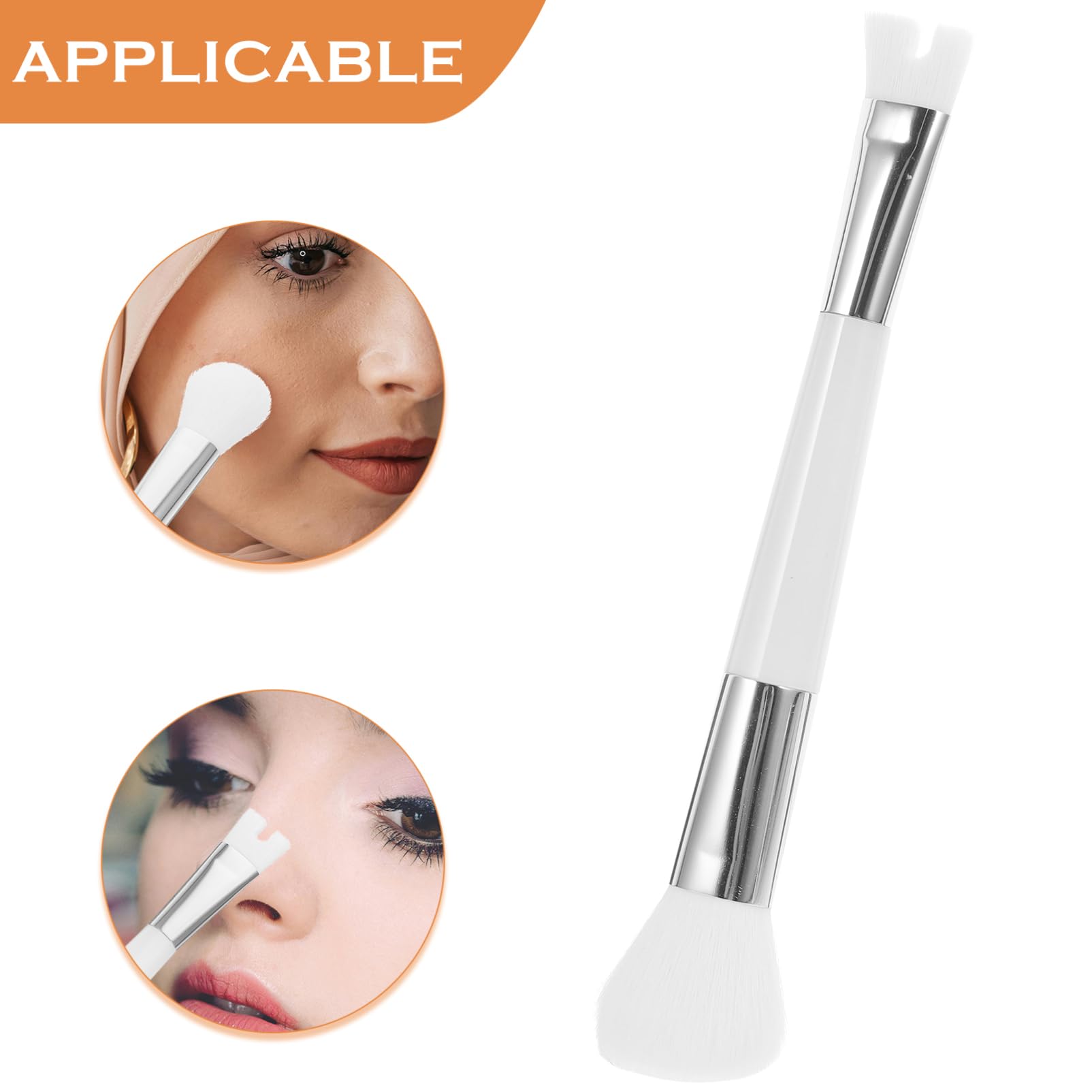 LIFKOME Highlighting Makeup Brush Double Shaped Nose Contour Brush Portable for Women