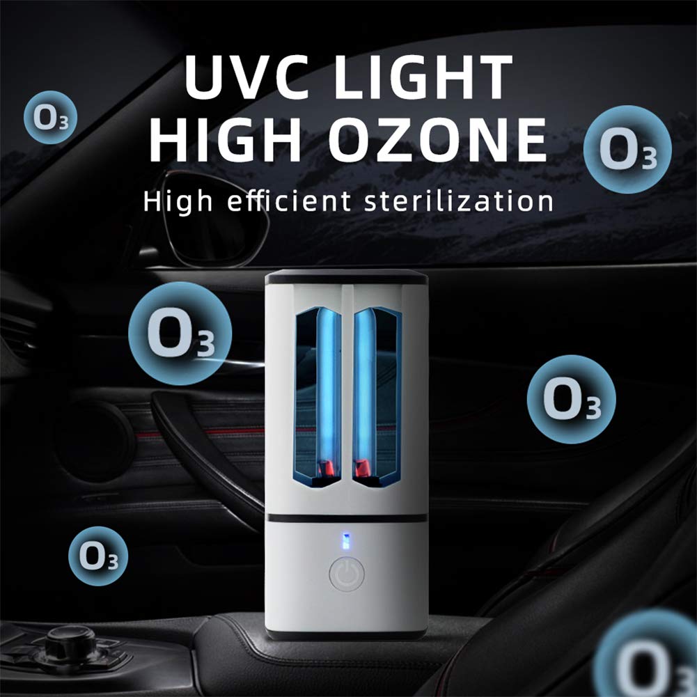 DC5V UV Esterilizador Lámpara, 3.8W USB cargable UVC bombilla de luz ultravioleta portátil de purificación de aire sistema de escritorio Luz Led