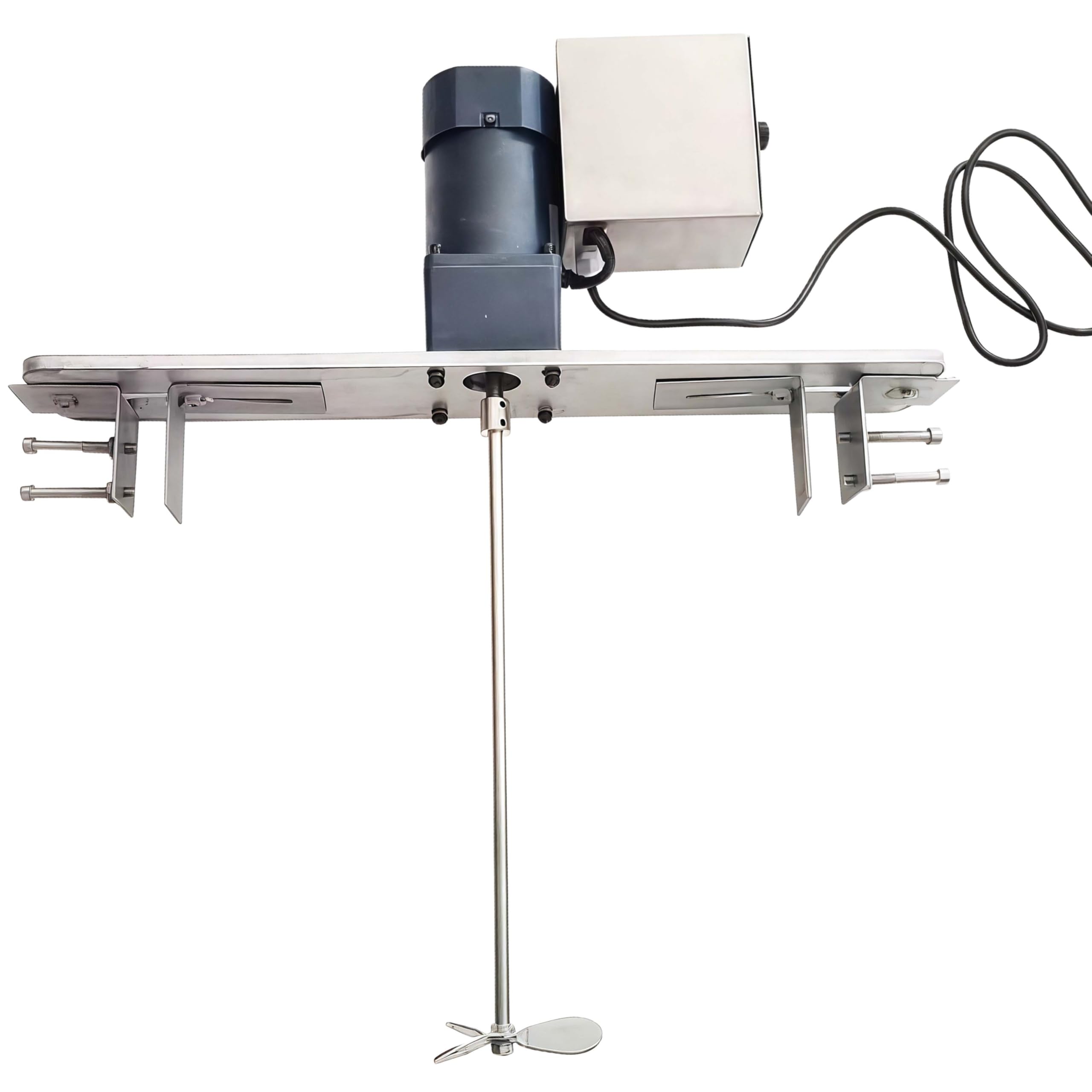 Mezclador de pintura industrial, agitador de acero inoxidable de 140 W, 300 RPM, par de torsión de 40 NM, colgador telescópico de 42-52 cm para agitar pintura y tinta, resistente de 220 V