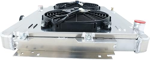 Miniatura 6 de Radiador para Dodge Charger 500 V8 1966-1969 5.9L 6.3L 7.0L 7.2L, 3 hileras de radiadores de aluminio + cubierta  ventilador + kit de relé