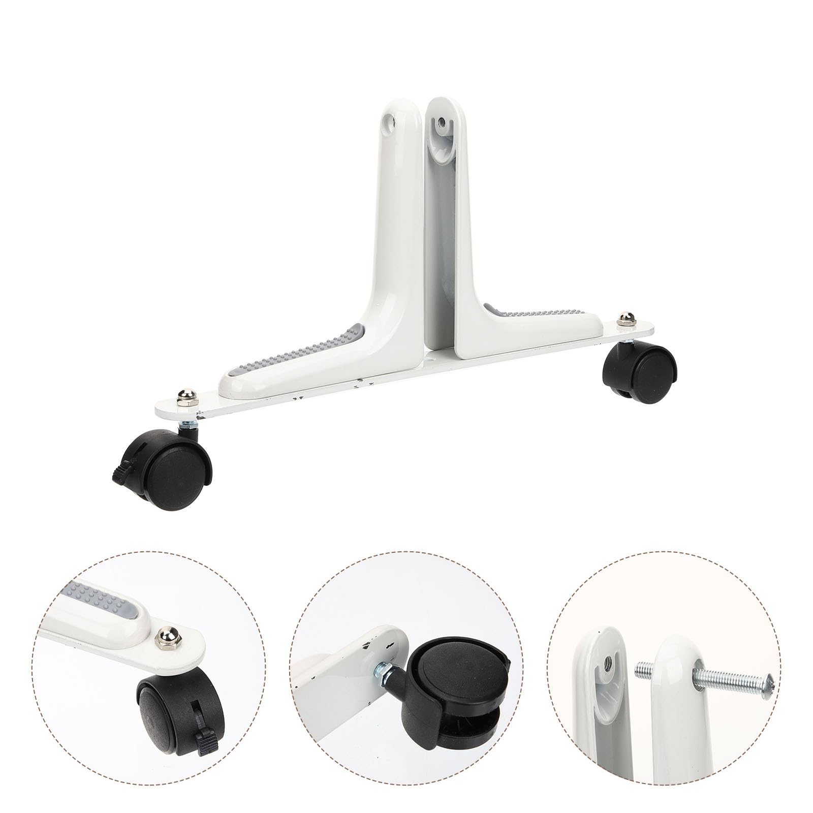 Soporte Divisor de Aleación de Zinc con Ruedas Móviles para Pantallas y Separadores de Ambientes en Sala y Dormitorio Blanco Resistente y Duradero
