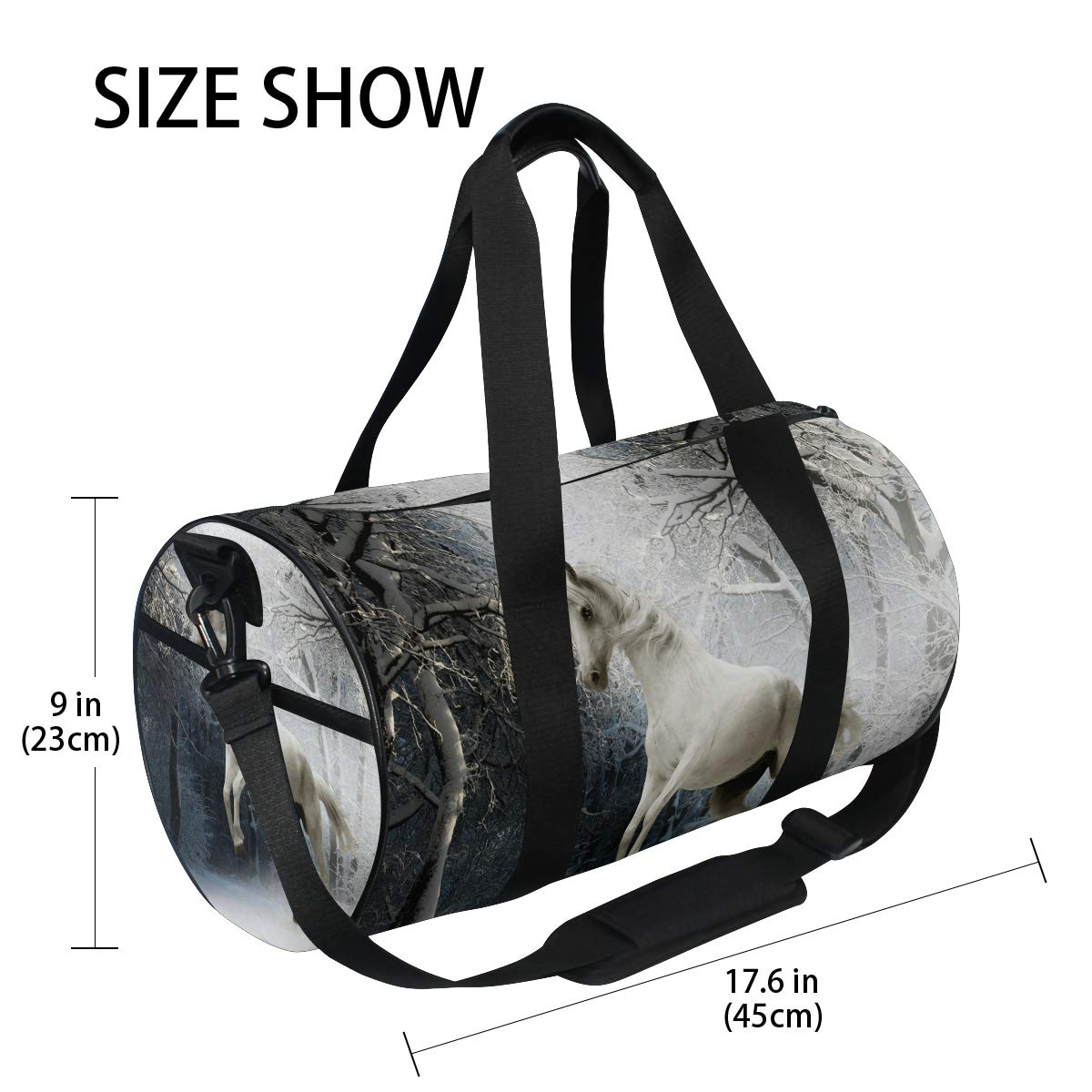 Mnsruu Sporttasche Mit Fuchsmuster – Große Reisetasche, Wasserabweisend, Mit Vielen Taschen