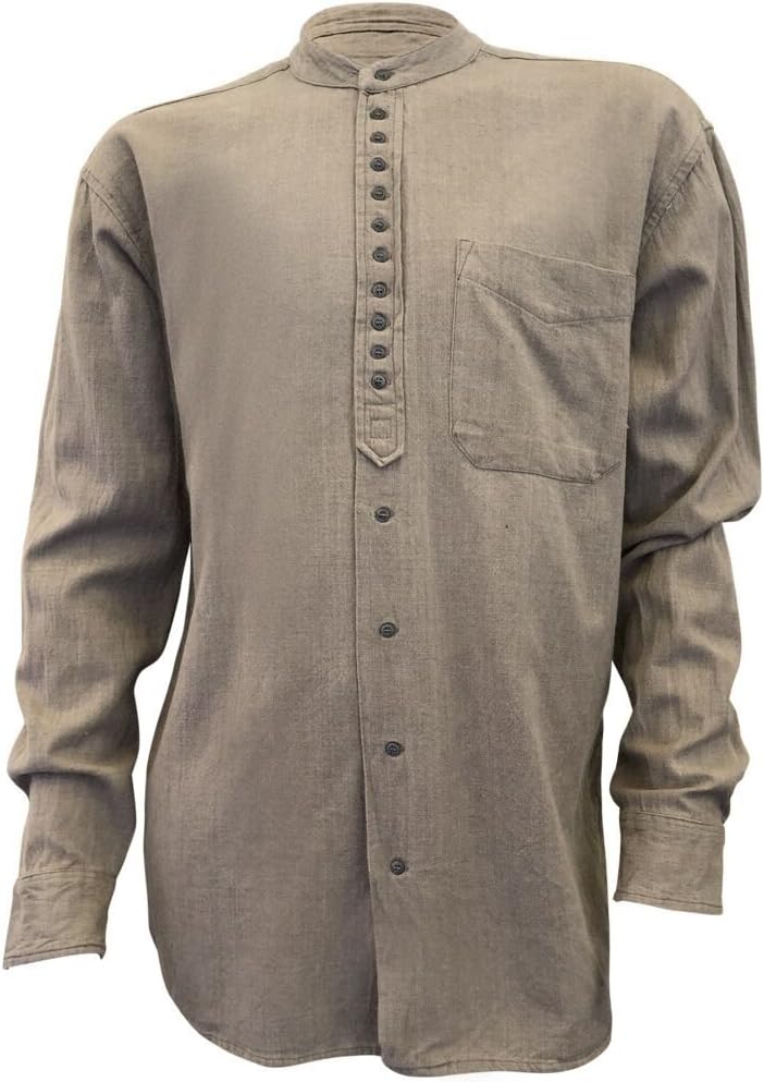 Civilian Grandfather Shirt,Light Grey,XX-Large