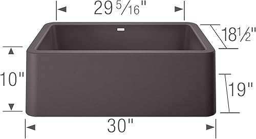 Vista 57 de Blanco Ikon Silgranit - Fregadero de cocina, 27x19x9, negro carbón