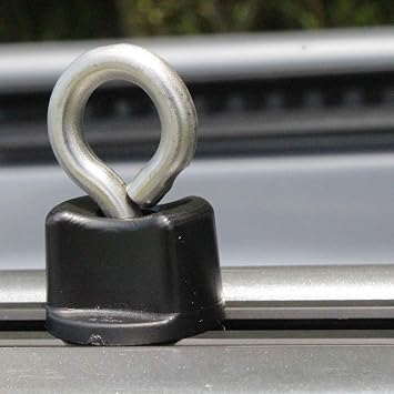 YakAttack Track Mount Tie-Down Eyelets | 2 Pack Stainless Steel Anchoring Points | Fits GearTrac, MightyMounts & Most Kayak Tracks | Cooler & Crate Securing Hardware | Made in USA
