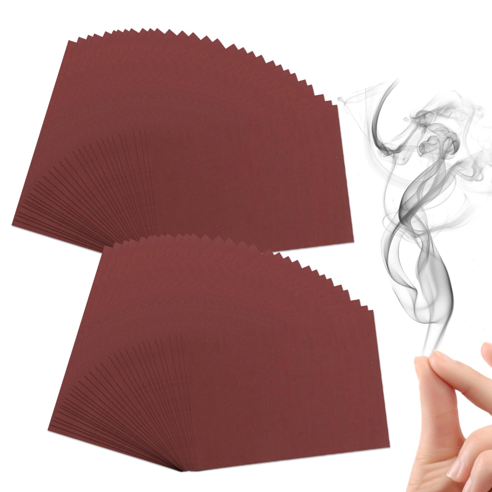 60 Pcs Magic Smoke Paper, Finger Smoke Magic Trick, Funny Ma-gic Card Ma-gic Trick to Make Smoke with Your Fingers