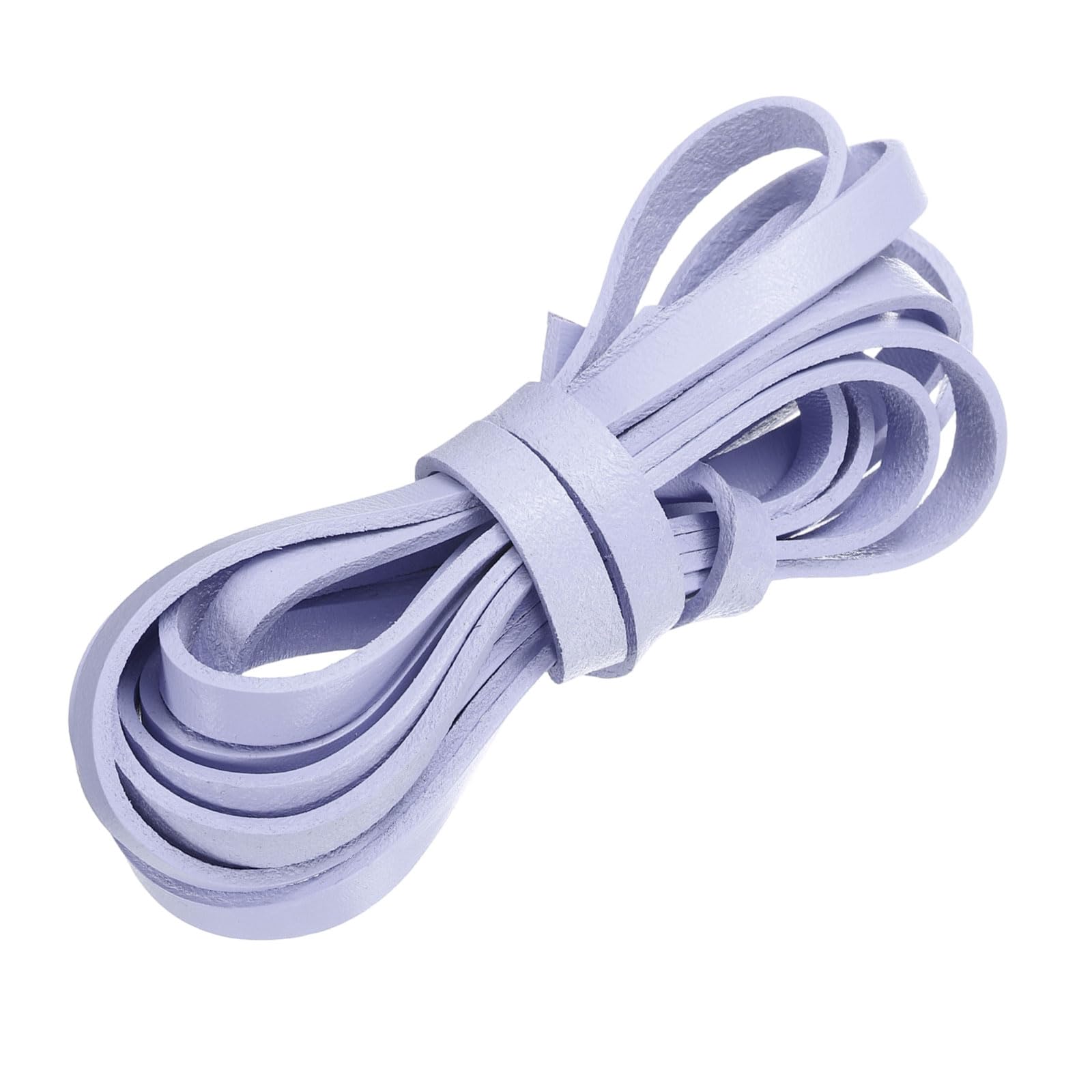 sourcing map Flat Leather Cord, 3.3 Yard 8mm Leather String Strips Lacing for DIY Crafts Making Bracelet Purse Strap, Purple โ image 1