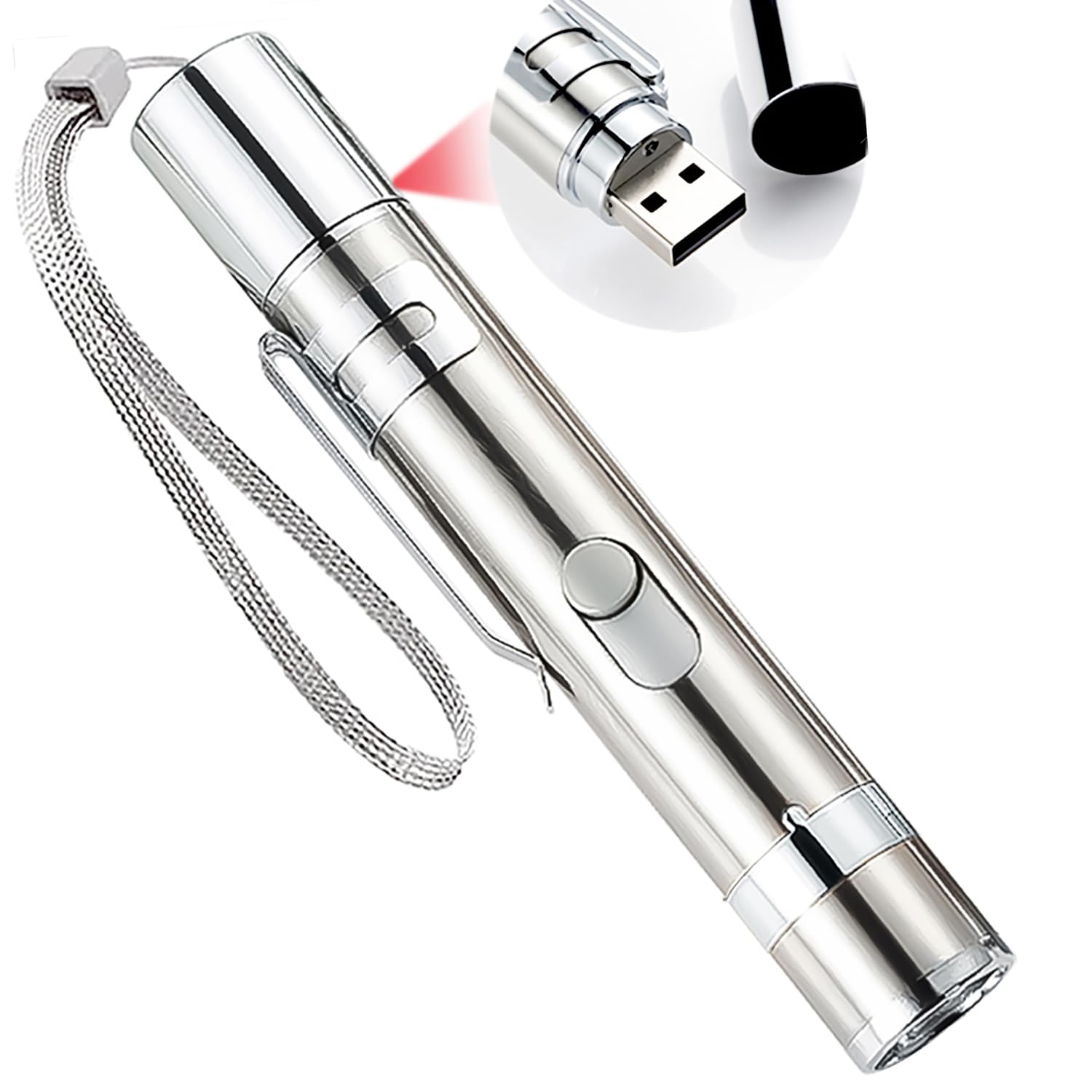 Cat Toys, 7 in 1 Function Red Pointer Interactive Cat Toy, USB Rechargeable LED Cat Light Pen, Cat Toys Interactive for Indoor Cats Dog
