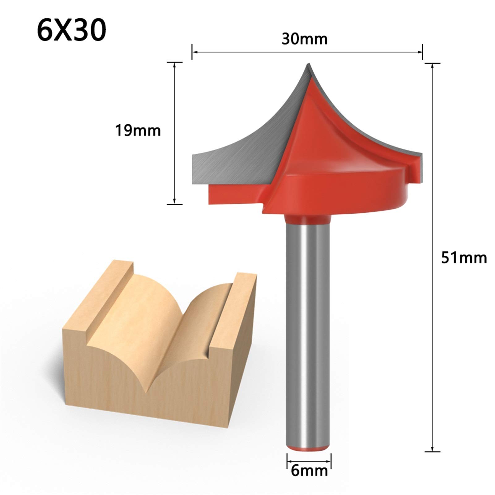 Solid Carbide Woodworking Tools 6mm Shank Solid Carbide Router Bits Set ...