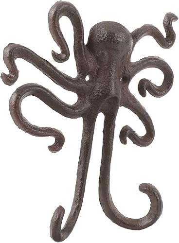 NOLITOY Mariposas Decorativas para Pared Retro Decor Wall Mounted Coat Hooks Sea Decor Antique Decor Ocean Decor Wall Mount Coat Rack Metal Trim