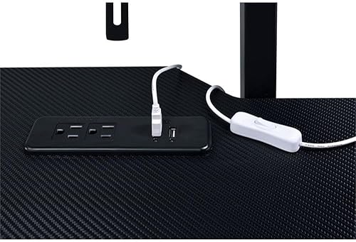 Miniatura 4 de Acme Canzi - Mesa de juegos de madera con 2 soportes de pantalla de metal, color negro